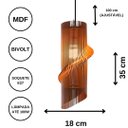 Ver imagem 3 de Luminária Teto tipo Pendente MAIA MDF - Completa - Cor: Marrom