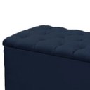 Ver imagem 3 de Cabeceira Mais Calçadeira Baú Casal Queen 160cm Para Cama Box Sofia Suede Azul Marinho - DS Mó