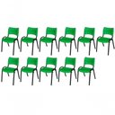 Ver imagem 1 de Cadeira Iso Base Preto , Escritório Verde Kit 11 Un