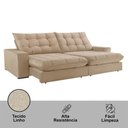 Ver imagem 2 de Sofá Livy Linho 02 Módulos de 120cm B25cm Meu Sofá Online A226 Linho Bege