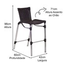Ver imagem 2 de Banqueta Alumínio Fortaleza Alta para Balcão