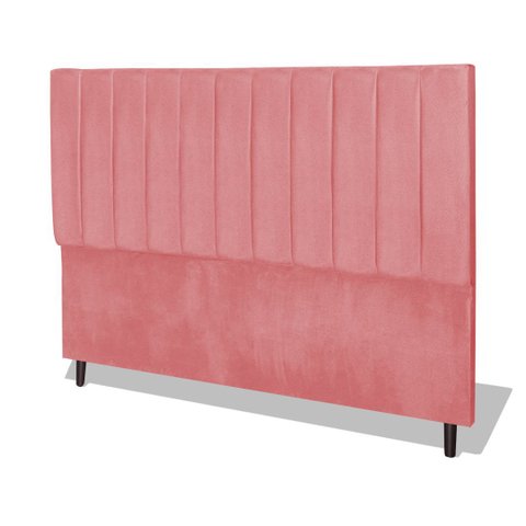 Cabeceira Estofada Box Solteiro Encosto para Cama Corola 94x126 Rosa
