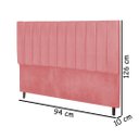 Ver imagem 2 de Cabeceira Estofada Box Solteiro Encosto para Cama Corola 94x126 Rosa