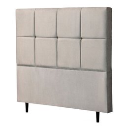 Cabeceira Solteiro Roma 90cm Para Cama Box Suede Bege - DS Móveis - 1