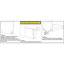 Cabeceira Solteiro Roma 90cm Para Cama Box Suede Bege - DS Móveis - 3
