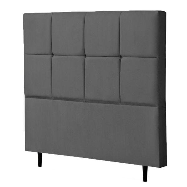 Cabeceira Solteiro Roma 90cm Para Cama Box Suede Cinza - DS Móveis - 1