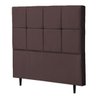 Cabeceira Solteiro Roma 90cm Para Cama Box Suede Marrom - DS Móveis - 1