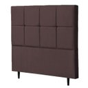 Ver imagem 1 de Cabeceira Solteiro Roma 90cm Para Cama Box Suede Marrom - DS Móveis