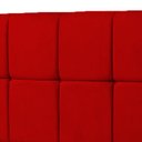 Ver imagem 2 de Cabeceira Solteiro Roma 90cm Para Cama Box Suede Vermelho - DS Móveis