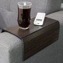 Ver imagem 2 de Kit 2 Bandeja Esteira para Braço de Sofá Decorativa Lisa Marrom