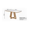 Mesa de Jantar Madeira Maciça Tampo Mdfvidro Pérola Offwhite - 5