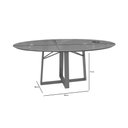 Ver imagem 2 de Mesa Jantar Elma Premium Madeira Maciça c/ Tampo Madeirado c/ Vidro 180x105cm Carvalho/Off White
