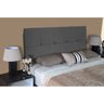 Painel Cabeceira De Casal 140cm Para Cama Box Nina Suede Cinza - DS Móveis - 2