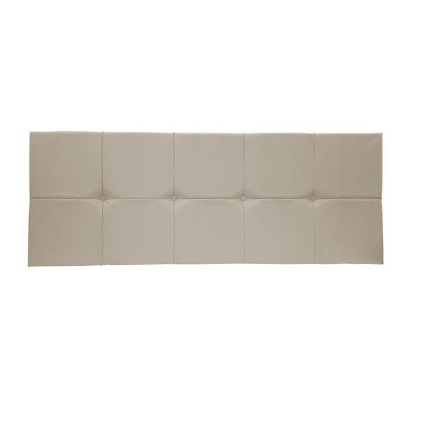 Painel Cabeceira De Casal Queen 160cm Para Cama Box Nina Suede Bege - DS Móveis - 1