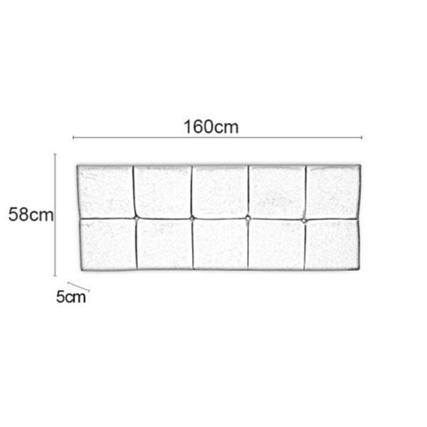 Painel Cabeceira De Casal Queen 160cm Para Cama Box Nina Suede Bege - DS Móveis - 6