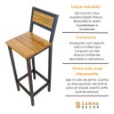 Ver imagem 2 de Kit Banquetas Madeira Cadeira Alta Cozinha Balcão 2 Un