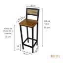 Ver mais imagens de Kit Banquetas Madeira Cadeira Alta Cozinha Balcão 2 Un