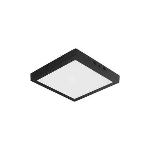 Plafon Led Sobrepor Quadrado 18w 6500k Preto