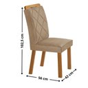 Ver imagem 3 de Mesa de Jantar Yasmin 180 Tampo com Vidro 6 Cadeiras Melissa Turim 07/Nat/Off/Serig. Off