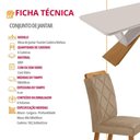Ver imagem 5 de Mesa de Jantar Yasmin 180 Tampo com Vidro 6 Cadeiras Melissa Turim 07/Nat/Off/Serig. Off