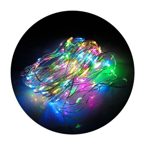 Pisca de Led Fio de Fada 100l 10 Metros Usb e Pilha Decoração Fotografia Natal Cores Colorido