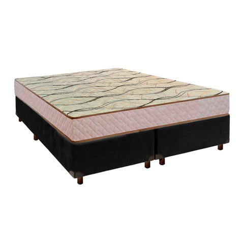 Cama Box Blindado Casal + Colchão D33 Maxsono Paropas