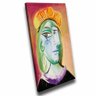 Quadro Decorativo Pablo Picasso Mulher Com Boina Vermelho Laranja:90x60 cm/DOURADA - 2