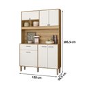 Ver imagem 2 de Cozinha Compacta Erva Doce 120cm Freijó Off White Nicioli