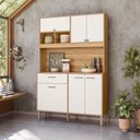 Ver imagem 1 de Cozinha Compacta Erva Doce 120cm Freijó Off White Nicioli