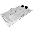 Ver imagem 1 de Banheira Dupla Califórnia Completa com Hidro em Acrílico (1,19x1,69x0,42) - 220v