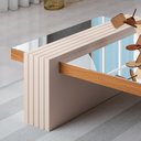 Ver imagem 3 de Mesa de Centro Poly com Espelho para Sala de Estar Cinamomo/ Off White - Bela Móveis