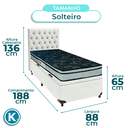Ver imagem 3 de Conjunto Cama Box Bau Blindado Solteiro + Colchão D28 Conforto Paropas + Cabeceira
