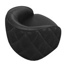 Ver imagem 6 de Kit 2 Poltronas Decorativa para Sala 90cm Tressê Zion M22 Sintético Preto - Mpozenato