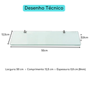 Ver imagem 6 de Kit 4 Prateleira Porta Shampoo para Banheiro Vogue Luxo Vidro Incolor