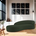 Ver imagem 2 de Divã Recamier Orgânico França 160cm Lado Esquerdo Linho Verde - Amarena Moveis