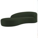 Ver imagem 1 de Divã Recamier Orgânico França 160cm Lado Esquerdo Linho Verde - Amarena Moveis