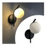 Arandela Luminaria de Parede Inclinada Moderno Interruptor com Vidro Globo 12cm Decoração Casa - 2