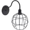 Luminária Arandela de Parede Aramada Globo Industrial Retro Vintage Agp Ilumini - Preto - 1