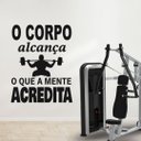 Ver imagem 2 de Adesivo Parede Motivacional Corpo Atinge Mente Acredita 75x95cm