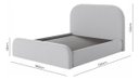 Ver imagem 3 de Cama Queen Estofada Moderna com Design Elegante Sofisticado:Boucle Cinza
