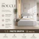 Ver imagem 2 de Cama Queen Estofada Moderna com Design Elegante Sofisticado:Boucle Cinza