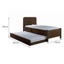 Ver imagem 2 de Cama Solteiro Spazu New com Auxiliar Braúna – Leifer Móveis