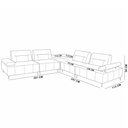 Ver imagem 6 de Sofá de Canto com Puff para Sala Living Modular 297x297cm Industrial Oslo L06 Couro Bege Areia -