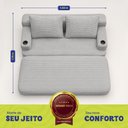 Ver imagem 4 de Sofá Cama Nami 1,50m Xpand Tech Tecido Velourê Cinza Claro Cama Inbox