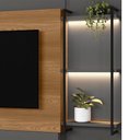 Ver imagem 3 de Estante Home Para TV 65 Polegadas Com Led Amêndoa Chumbo Belmont Linea Brasil