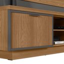 Ver imagem 5 de Estante Home Para TV 65 Polegadas Com Led Amêndoa Chumbo Belmont Linea Brasil