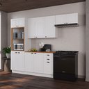 Ver imagem 1 de Cozinha Completa Bariloche 12 Portas 2 Gavetas com Tampo 100% MDF Branco - Indékes