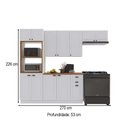 Ver imagem 4 de Cozinha Completa Bariloche 12 Portas 2 Gavetas com Tampo 100% MDF Branco - Indékes