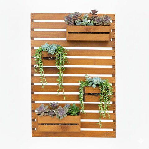 Floreira Jardim Vertical 80 Cm X 100 Cm Madeira Demolição Móveis Brasil