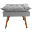Ver imagem 2 de Puff Decorativo Opalla Pés Palito Suede Cinza